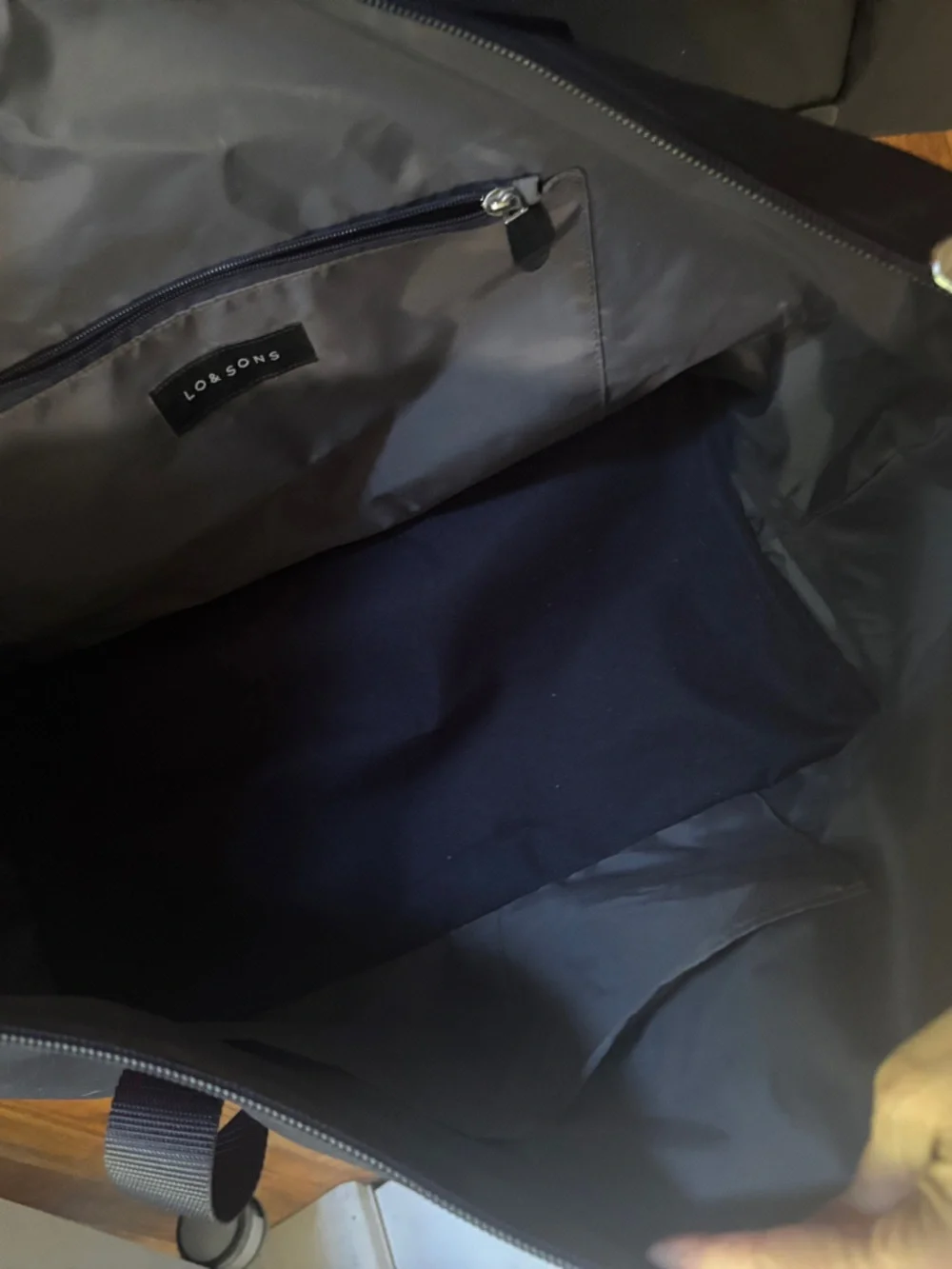 Lo & Sons Deep Navy Catalina Deluxe Duffel Tote with Dual Zippers